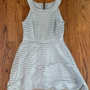 Formal, size 10 girls silver dress by blush by Us Angels